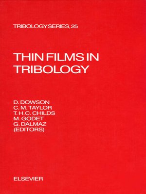 cover image of Thin Films in Tribology